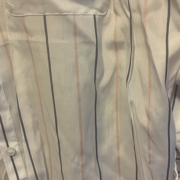 Express button down size medium white blue pink - Picture 3 of 3